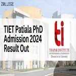 TIET Patiala PhD Admission 2024 Result Out